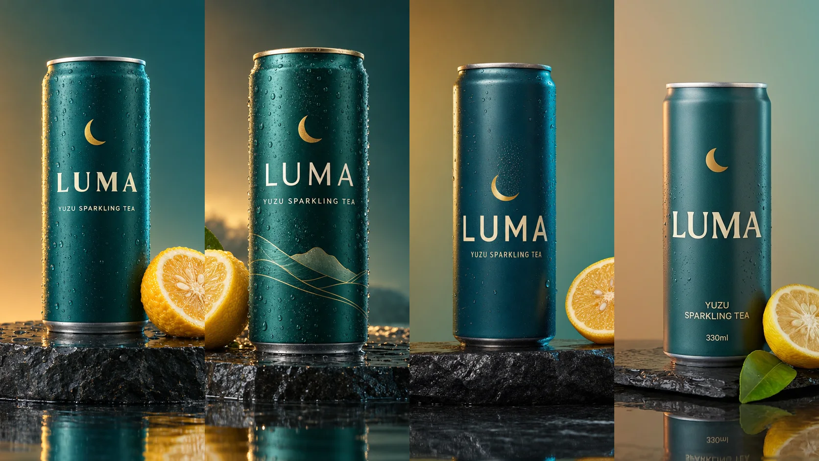 Four LUMA product ad results from GPT Image 2.5 Flare, Sunburst, GPT Image 2, and Nano Banana 2