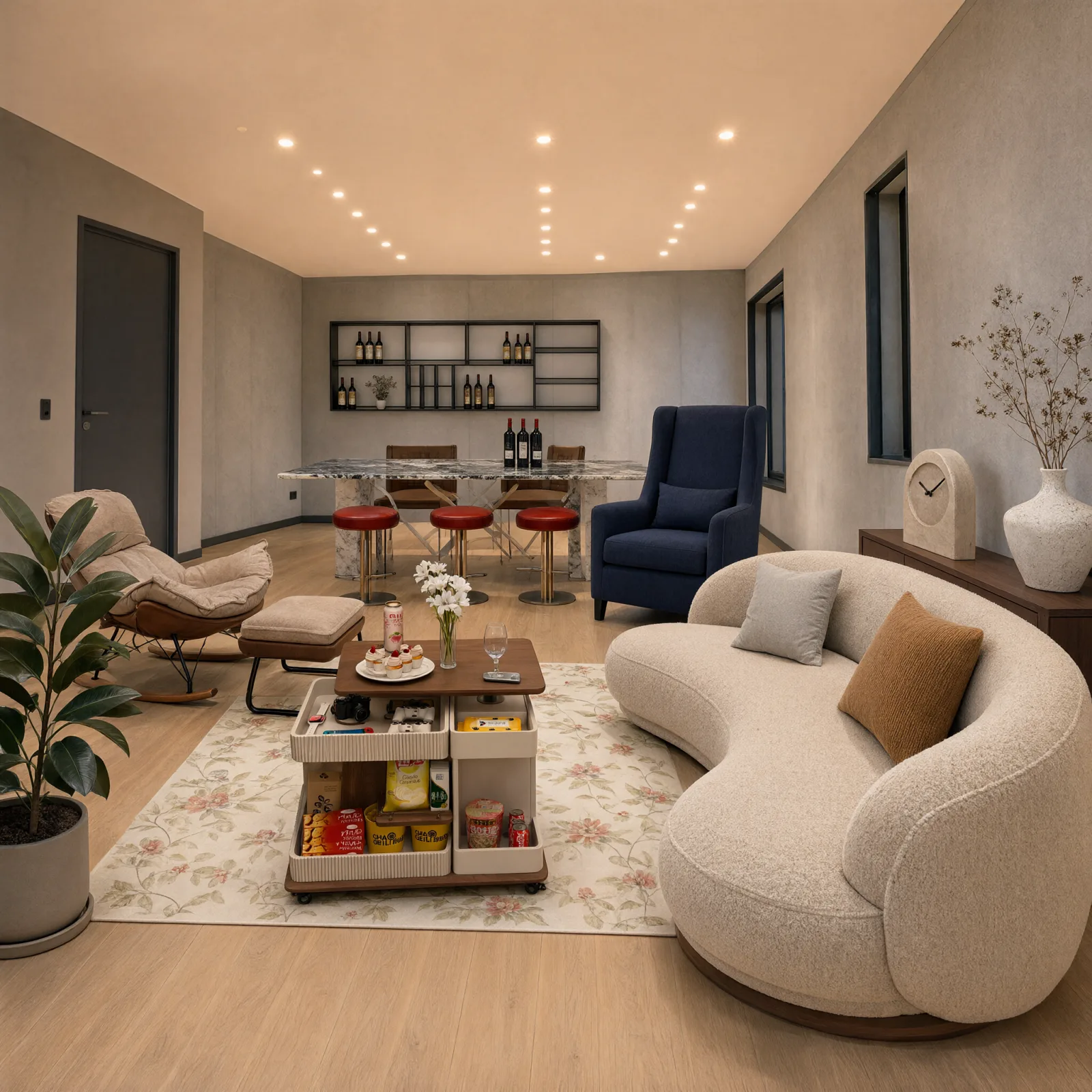 Official Qwen-Image 2.1 furnished room assembled from ten reference images